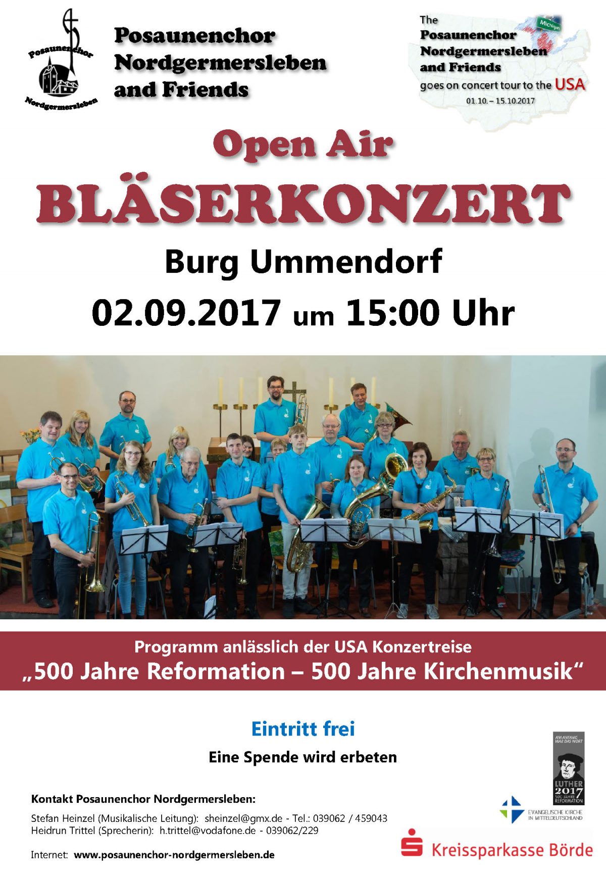 Open Air Konzert am 02.09.17, 15:00 Uhr  auf der Burg Ummendorf